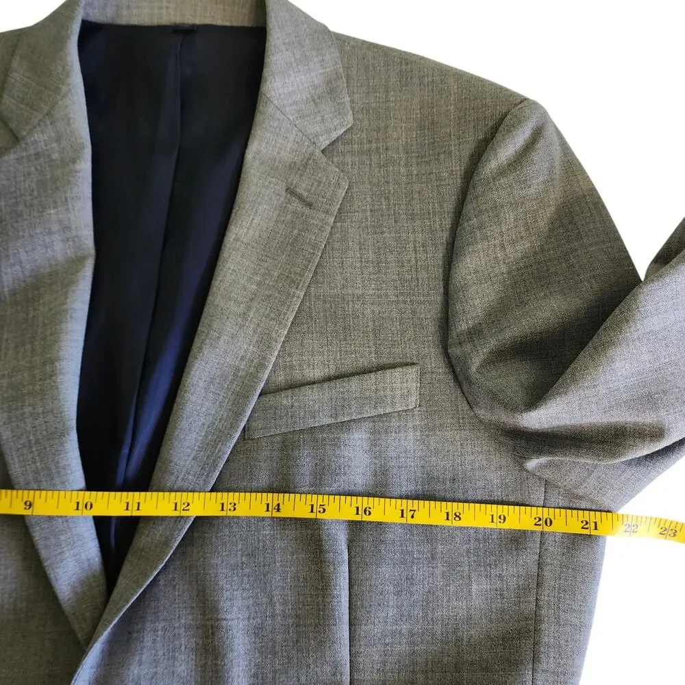 J Crew Factory Mens Classic Fit Thompson Wool Blazer Jacket Size 40L Gray Career